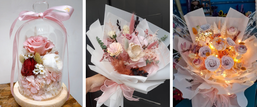 永生乾燥盆花-永生乾燥花束-永生乾燥高架花籃-保養方式